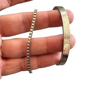 Silver Bracelet 2 Piece Set